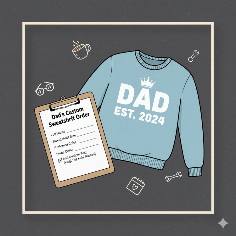 Dad Sweatshirt Order Form Templates