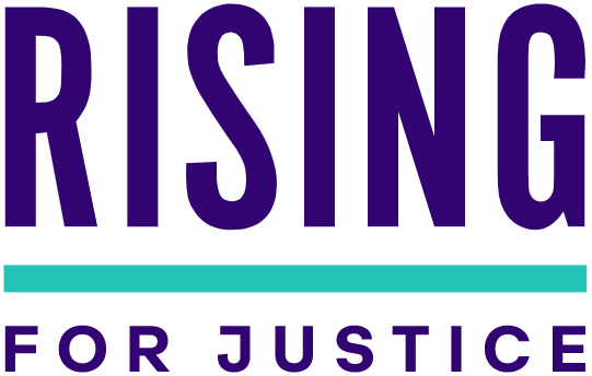 Logo of Rising for Justice