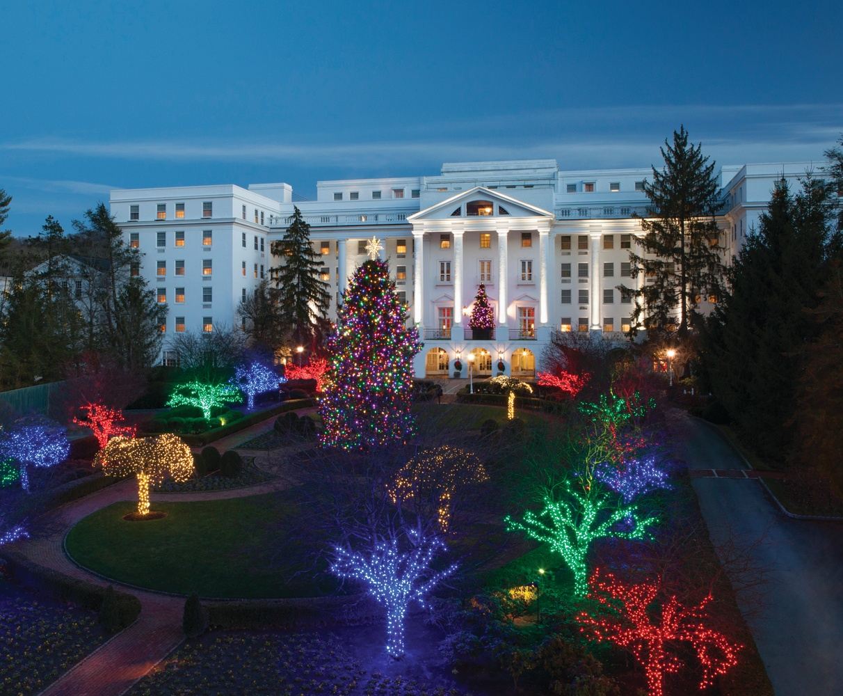 The Greenbrier Resort at Christmas in White Sulphur Springs, WV, USA