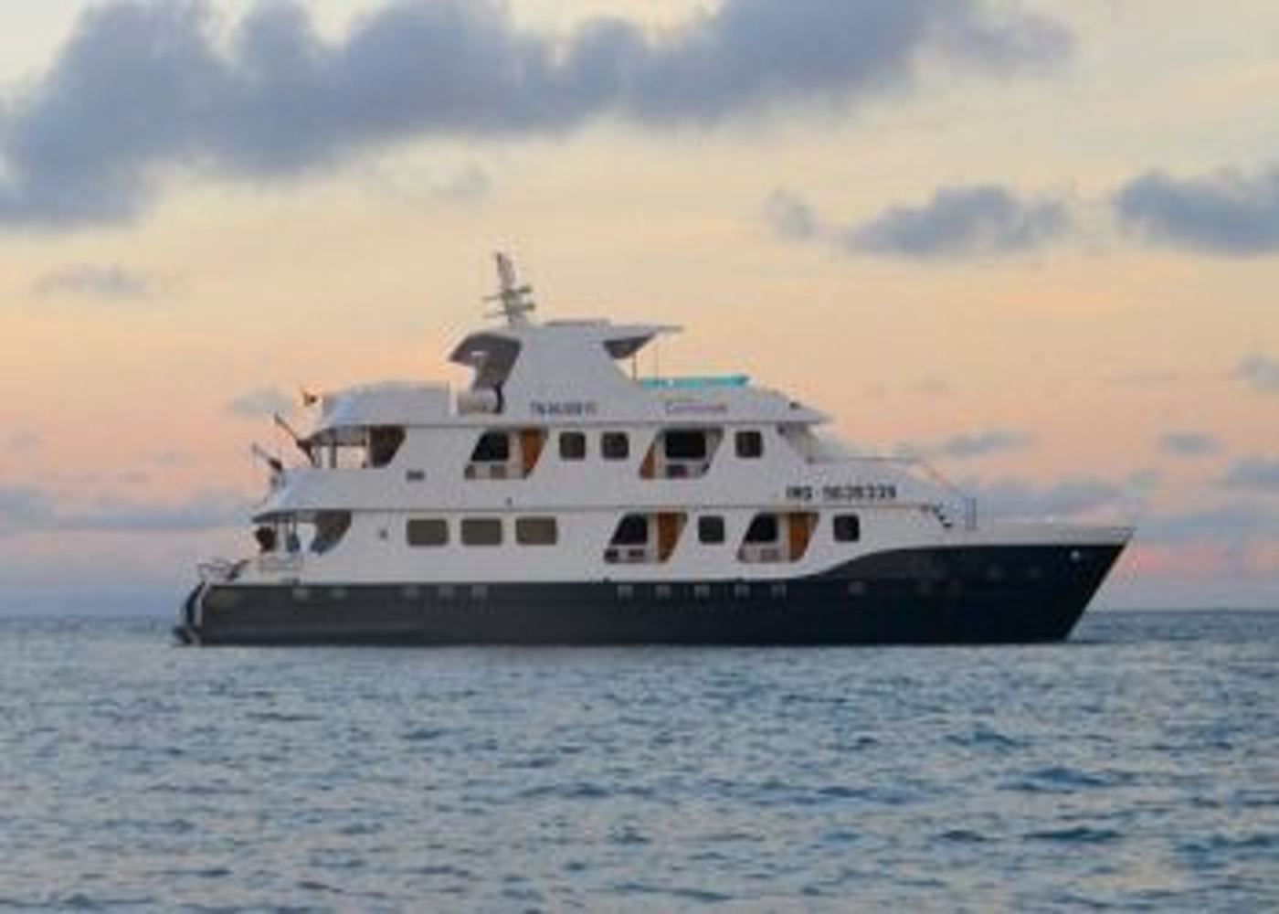 Cormorant yacht in Galapagos