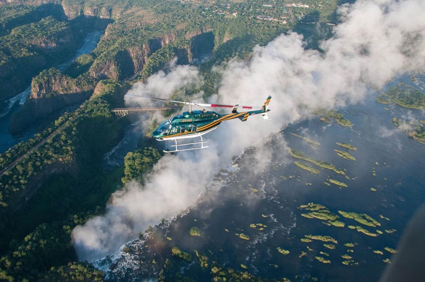 Victoria Falls Walking , Helicopter and Boat Tour