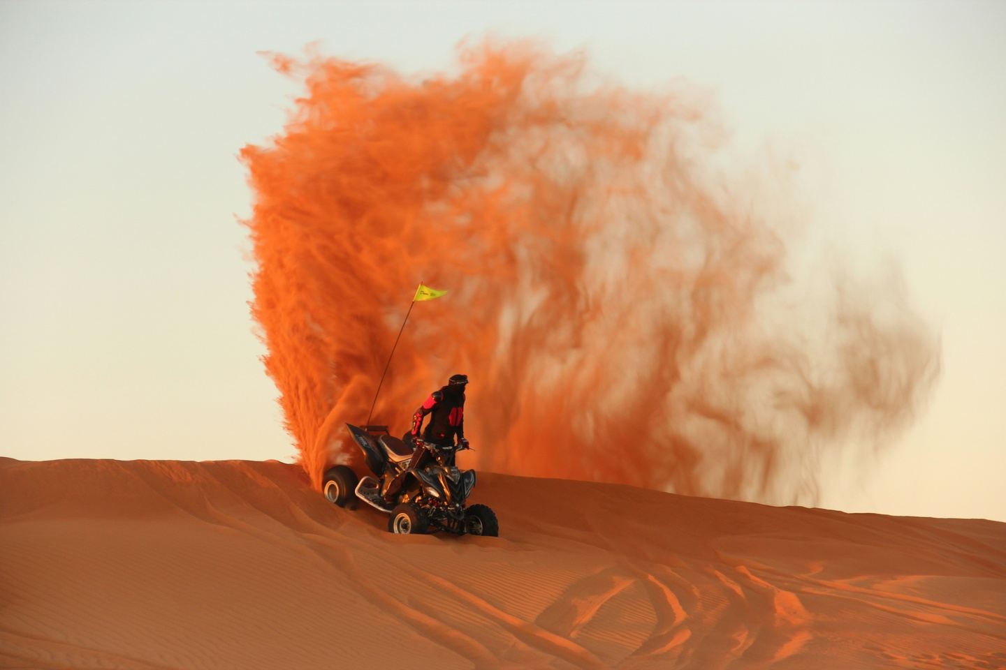 Quad biking in the Sahara Desert