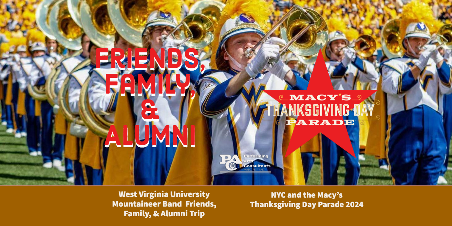 2024 Macy's Parade w/the West Virginia University Mountaineer Band