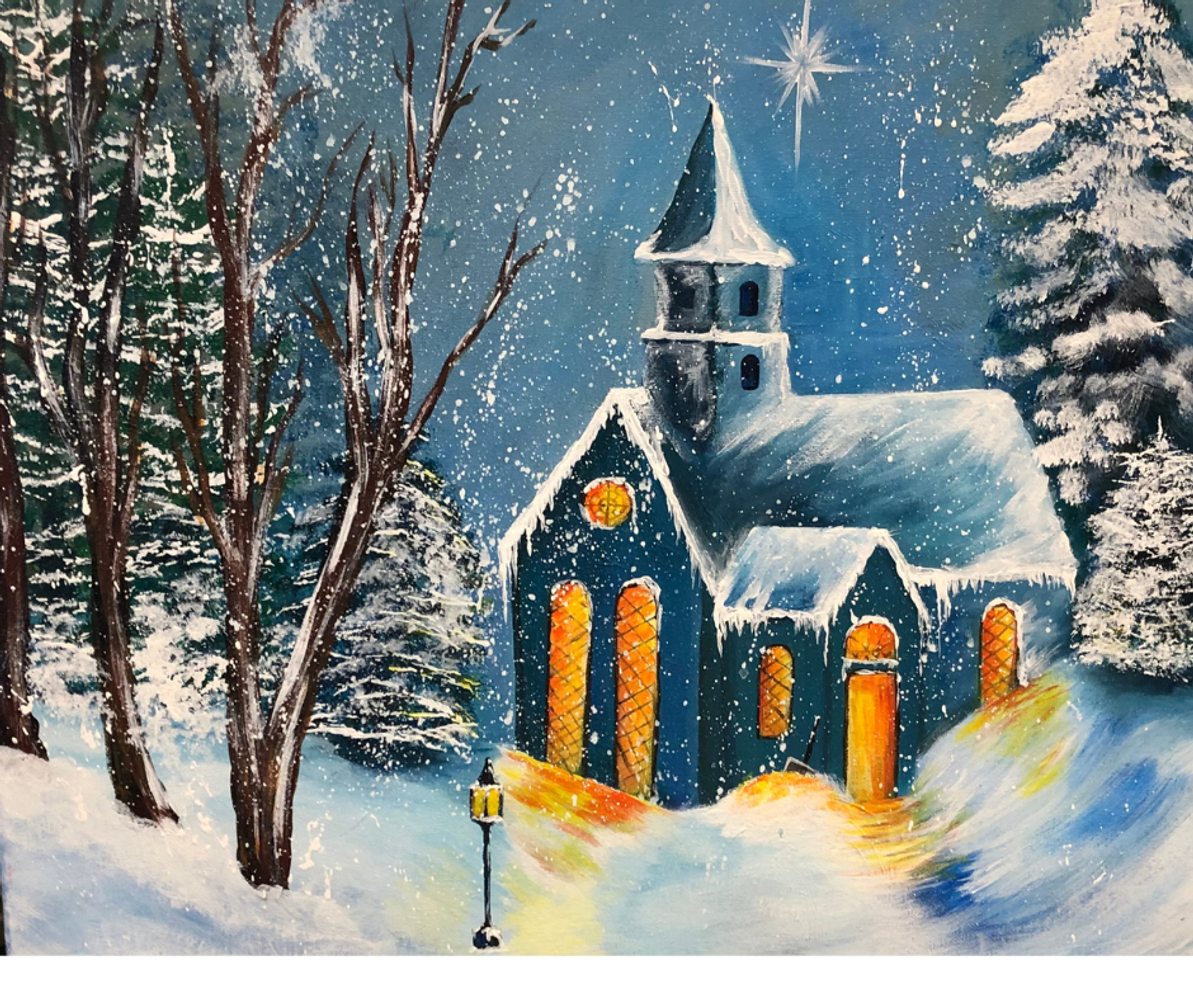 Winter Church Painting Class with Deb Peery
