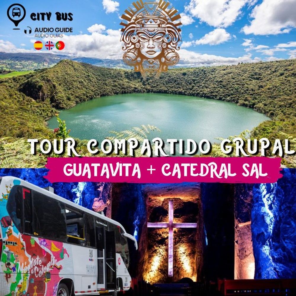 Tour compartido grupal Guatavita+Catedral de Sal-City Bus