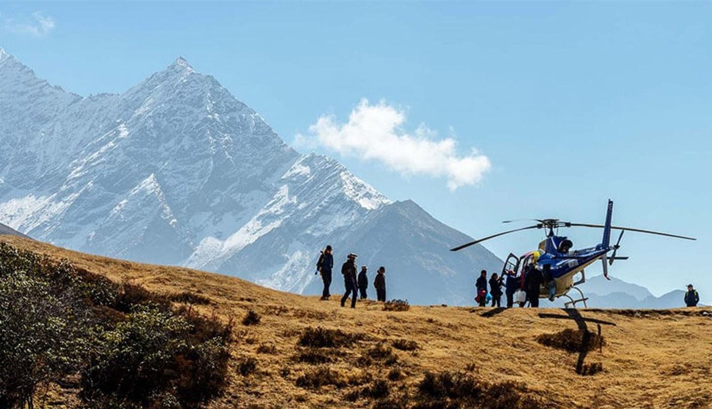 Pheriche to Kathmandu Helicopter Flight