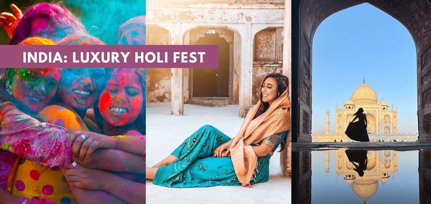 Luxury India + Holi festival