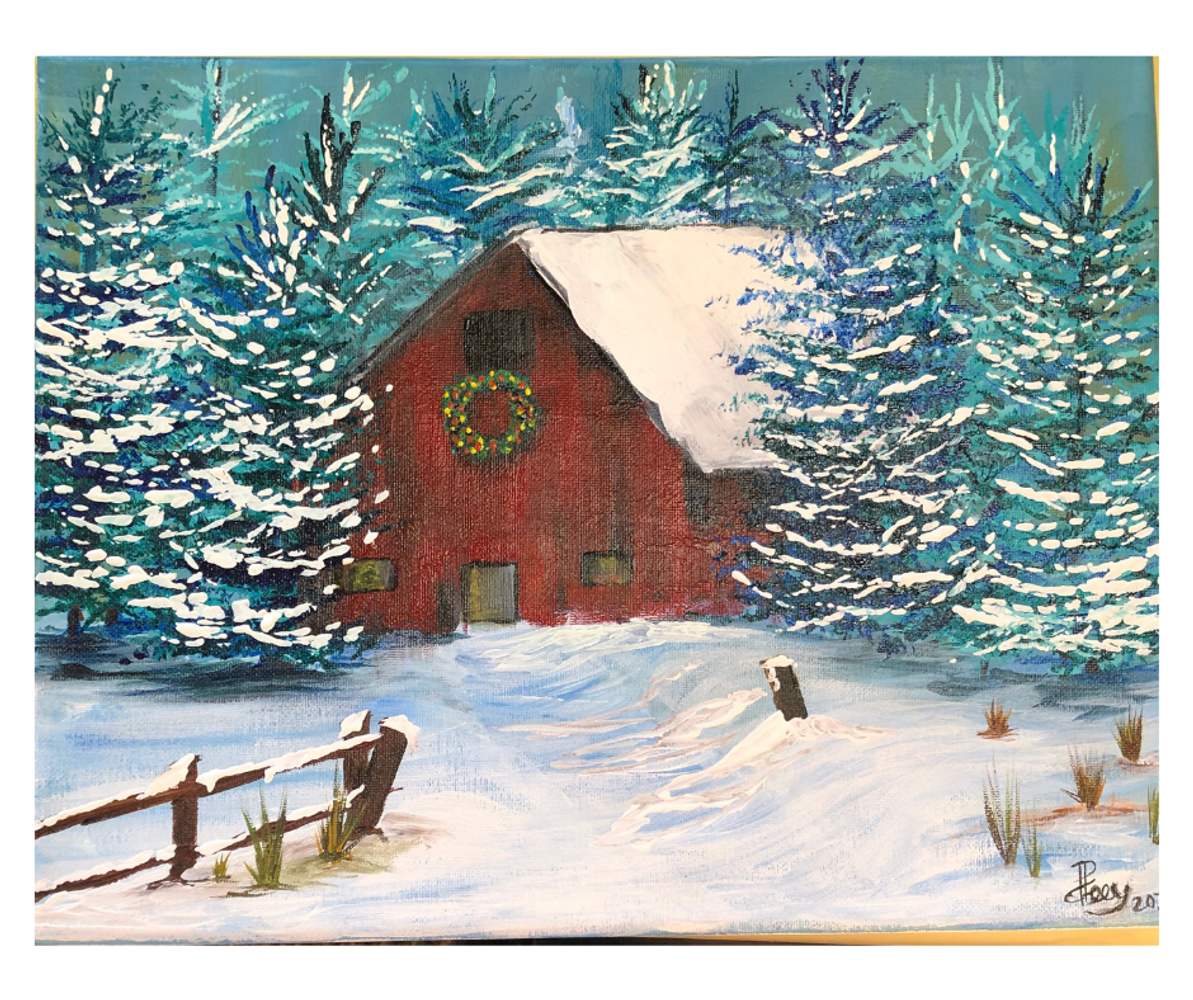 Acrylic Painting Cabin in Woods Class with Deb Peery