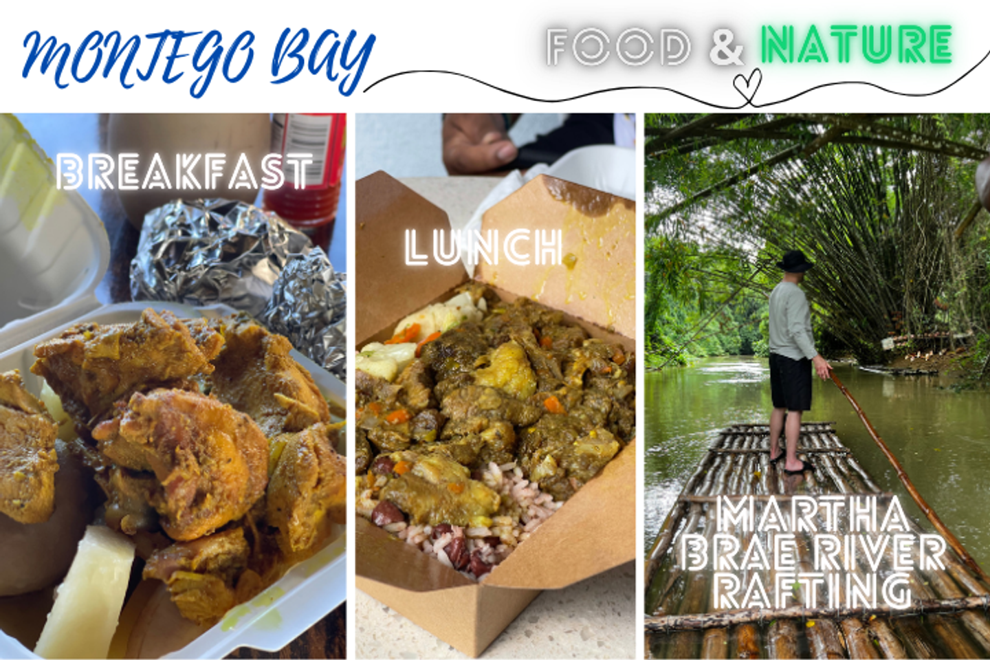 Montego Bay Foodie Tour and Rafting on Martha Brae River