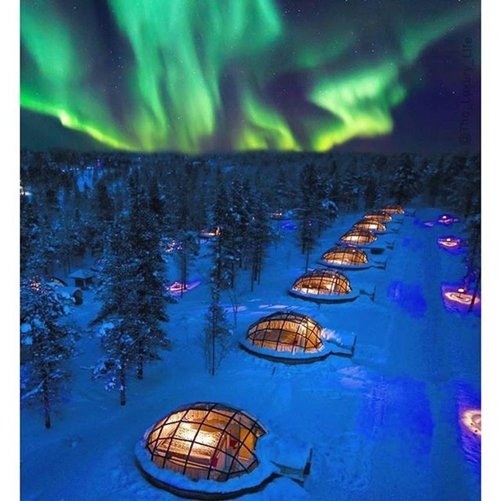 Top Of The World Arctic Circle Northern Lights Glass Igloos In Kakslauttanen Finland