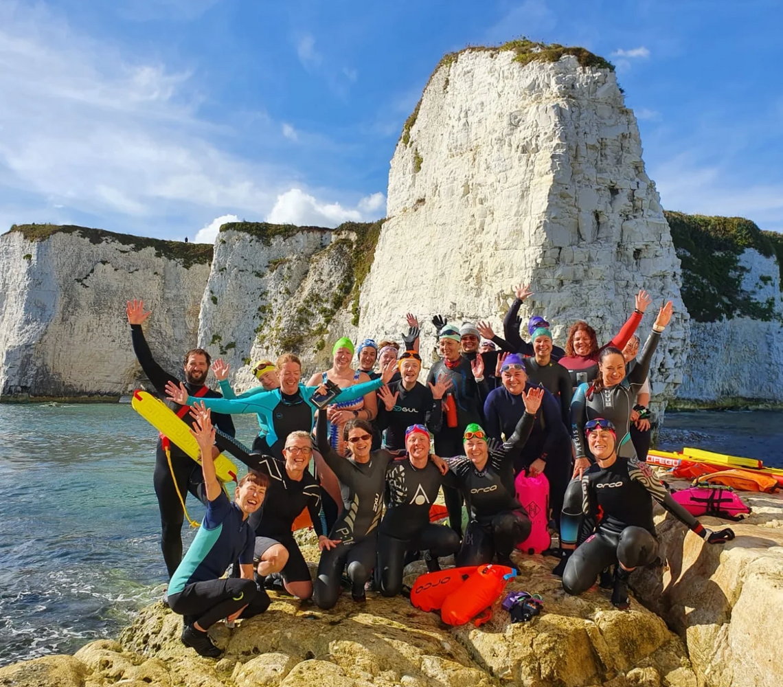 Winter Sunrise/ Sunset Swim | Old Harry & Powerboat