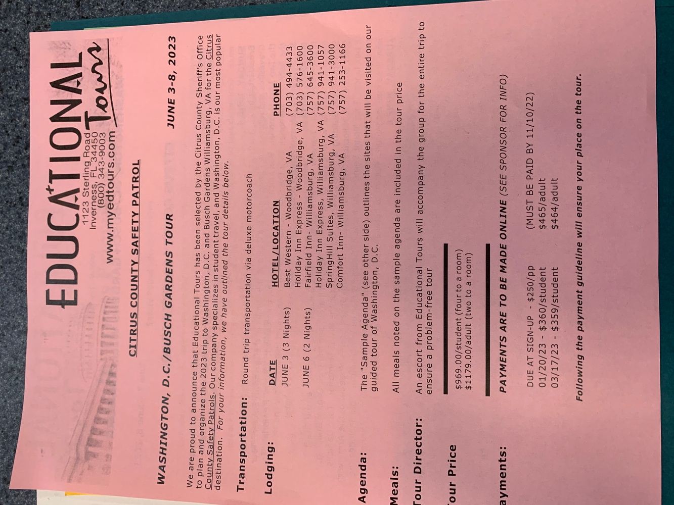 Epic safety patrol trip in Washington dc