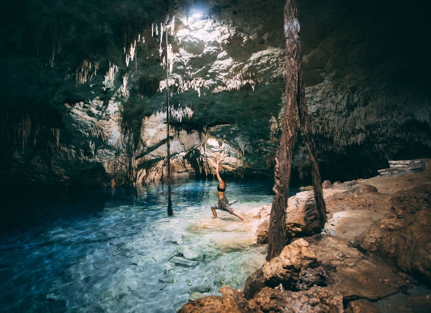 5 days of yoga in Tulum Caribbean beach discovering the Mayan Cenotes (copy)