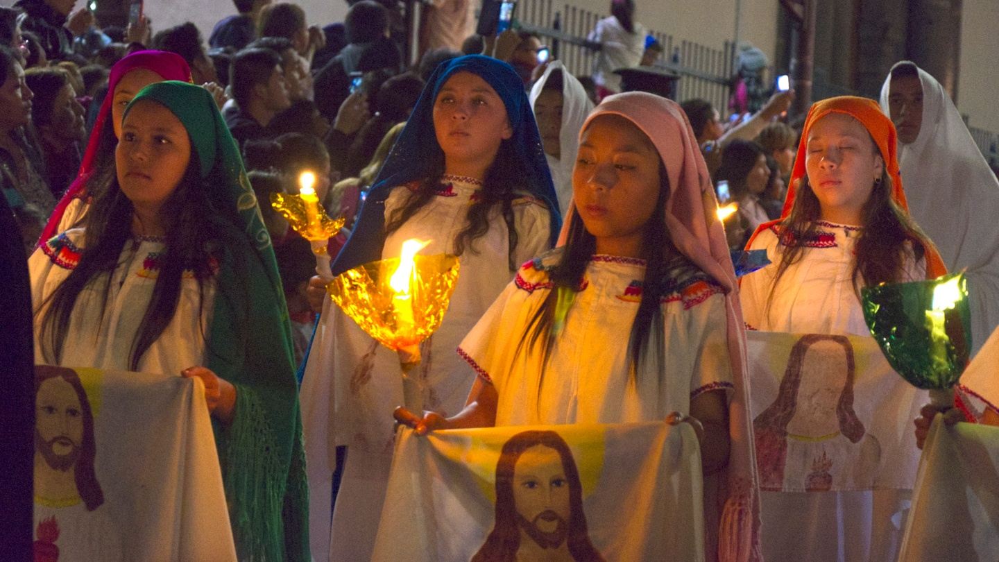 Holy Thursday and Candlelight Procession, 2024 in Quito, Ecuador