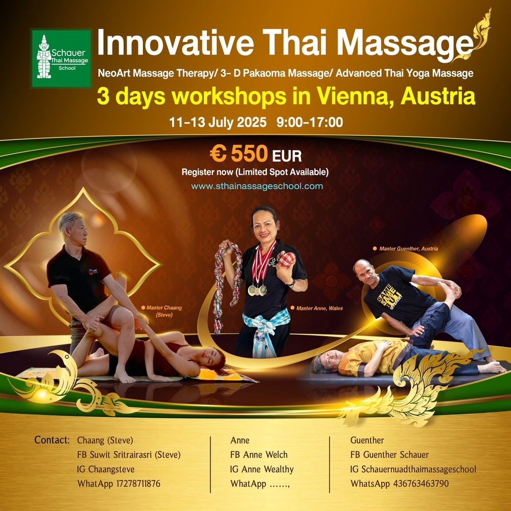 3-Day Thai Massage Workshop Innovate Thai, Pha Khaw Ma, advanced