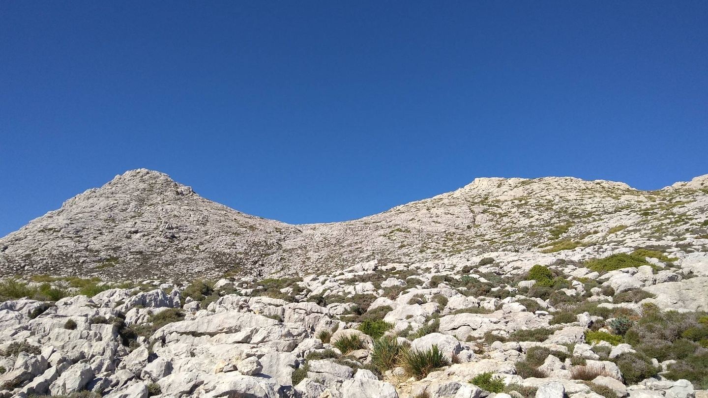 Puig Massanella , the highest accessible summit on Mallorca