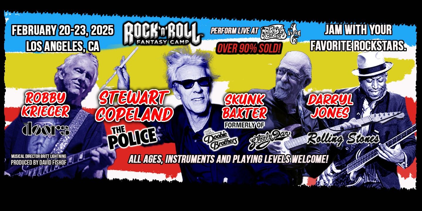 MASTERS OF ROCK 2025 - ROCK ‘N’ ROLL FANTASY CAMP in Los Angeles, CA, USA