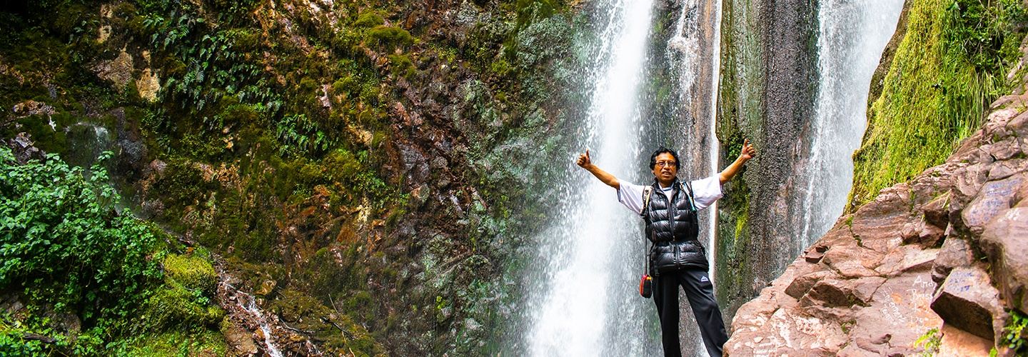 POC POC WATERFALL IN CUSCO