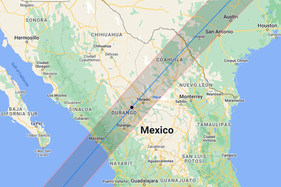 Solar Eclipse Travel Club Mexico 2024 in Punta el Custodio, Calle