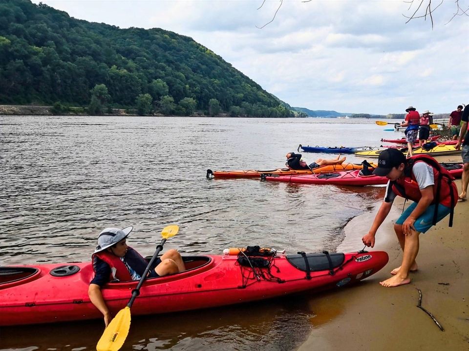 Wisconsin River Kayak Camping in Muscoda, WI 53573, USA