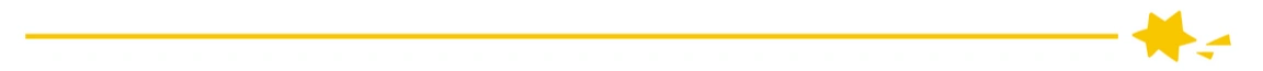 A yellow illustration of a line with a star at the end.