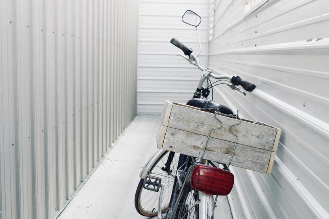 Bicicleta com box para fazer entregas