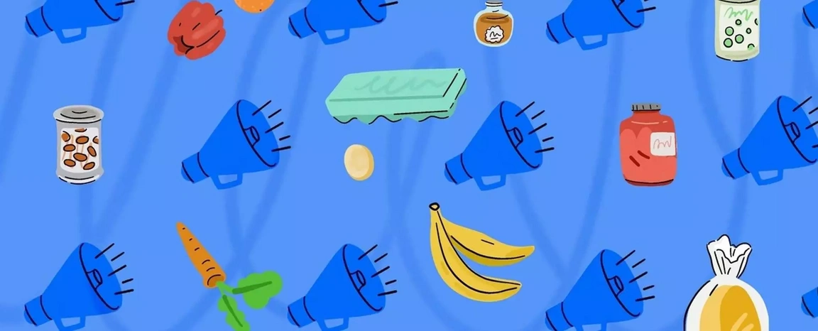 Illustration of food items