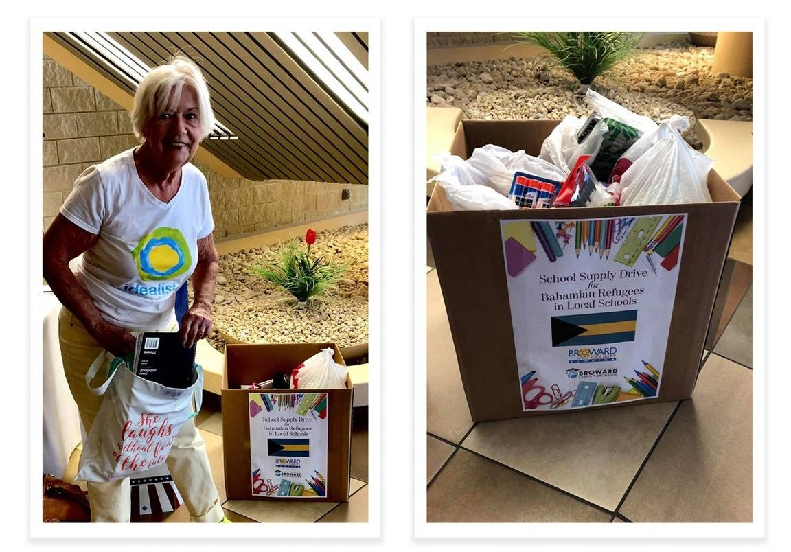 Nancy Molledo, an idealist in Florida, donates school supplies for Bahamian students displaced by Hurricane Dorian