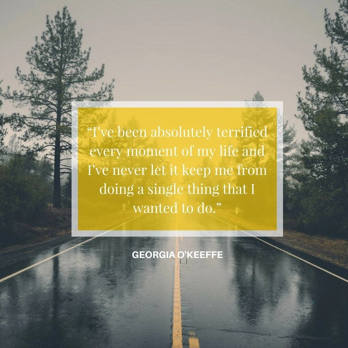 A quote with a picture of a road.