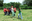 Grupo de personas tirando de una soga en una actividad grupal