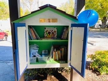 Three of our volunteers are responsible for stocking our little libraries. Thank you!