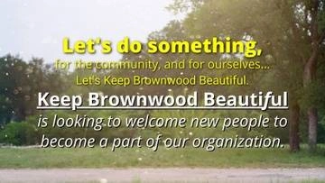 Let's Keep Brownwood Beautiful!