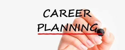 A person writing 'Career Planning' on a board.