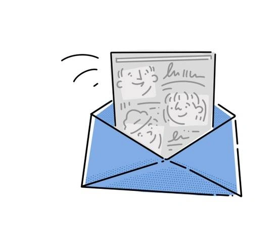 An illustration of an envelope and a letter.
