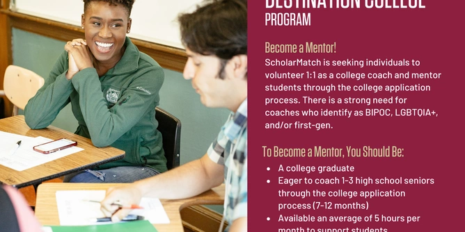 Volunteer as a Virtual College Coach with ScholarMatch!