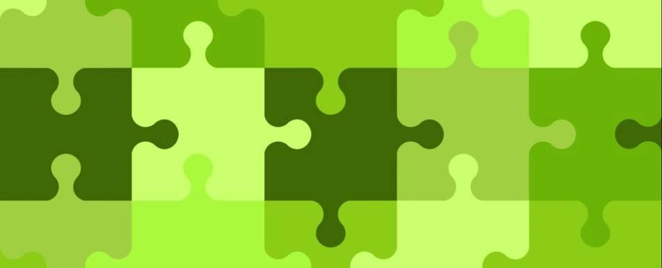 A graphic design of puzzle pieces.