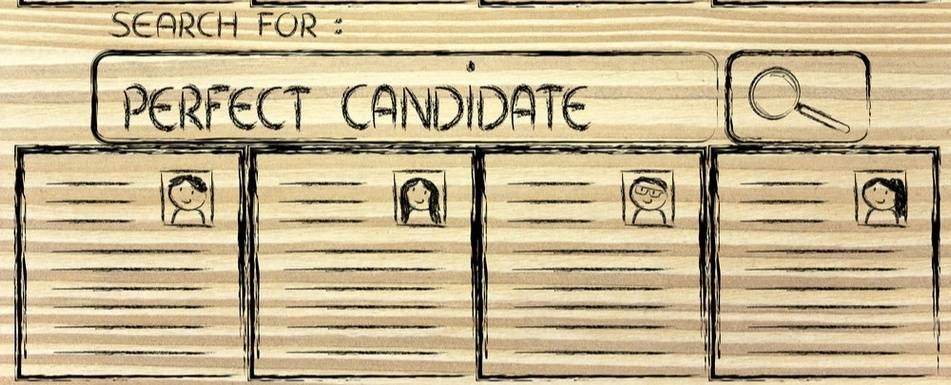 Drawing of a candidate search page.