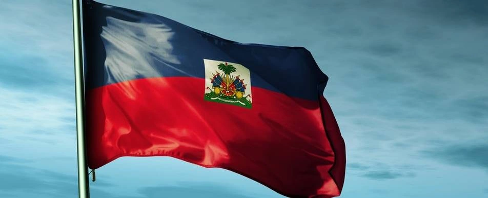 The flag of Haiti.