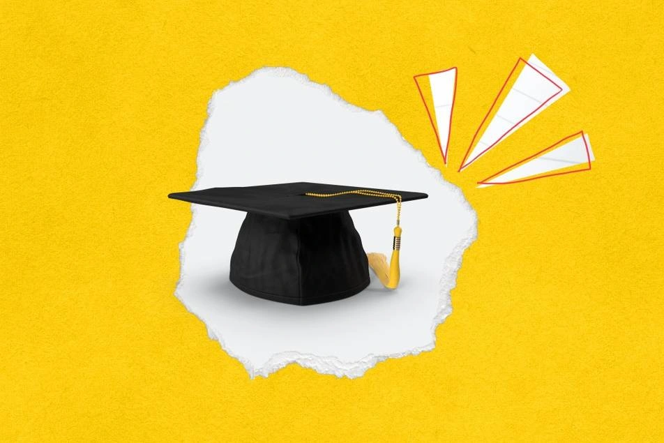 Illustration of a graduation cap.