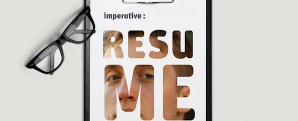 A graphic design of the word 'Resume'.