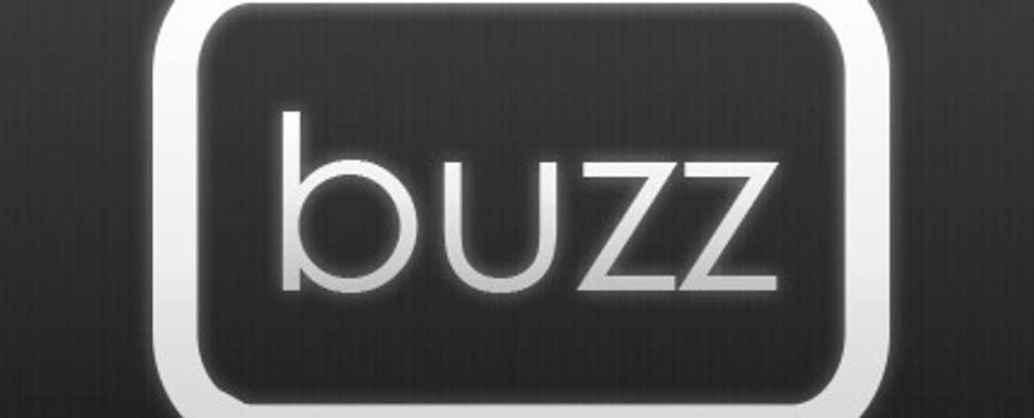 A graphic design of the word 'buzz'.