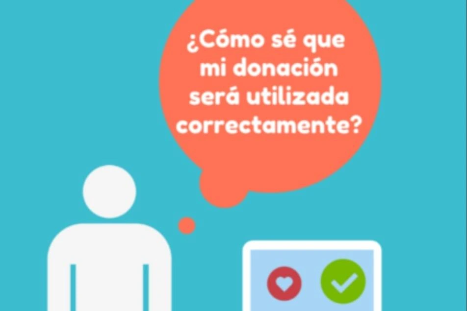 Ilustración de ícono de persona pensando "Cómo sé que mi donación será utilizada correctamente?"