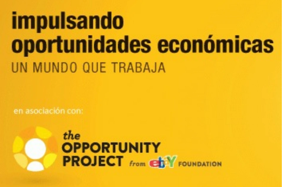 Afiche de The Opportunity Project que dice Impulsando oportunidades económicas