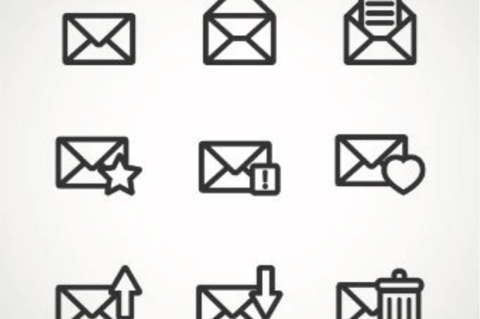 Varios íconos de los diferentes tipos de email