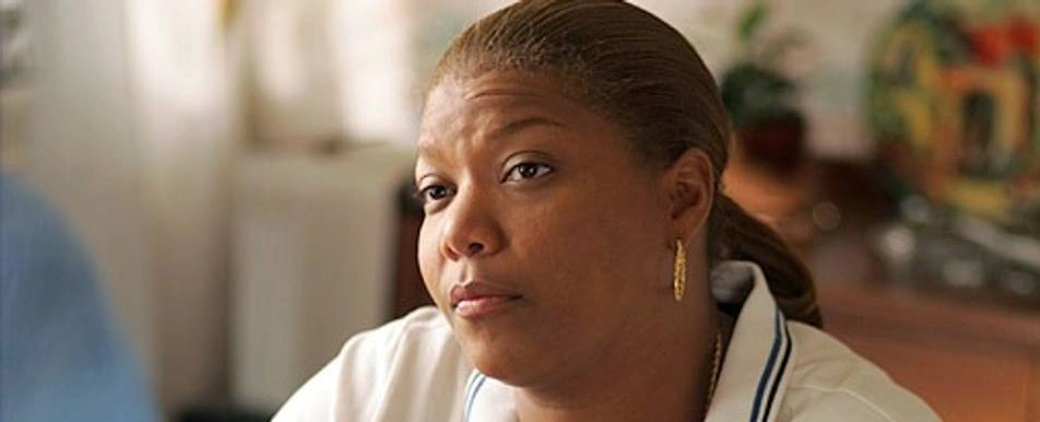 A picture of Queen Latifah looking unimpressed.