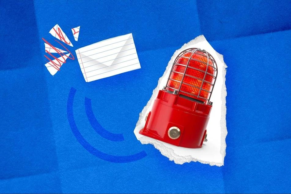 An illustration of an alarm and an envelope.