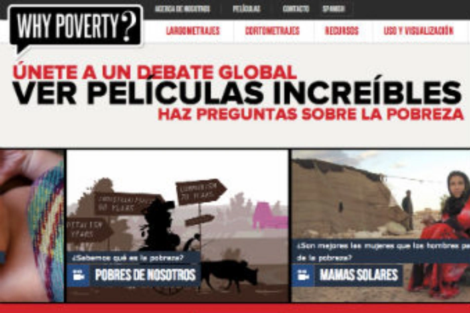 Captura de pantalla de la página de Why Poverty