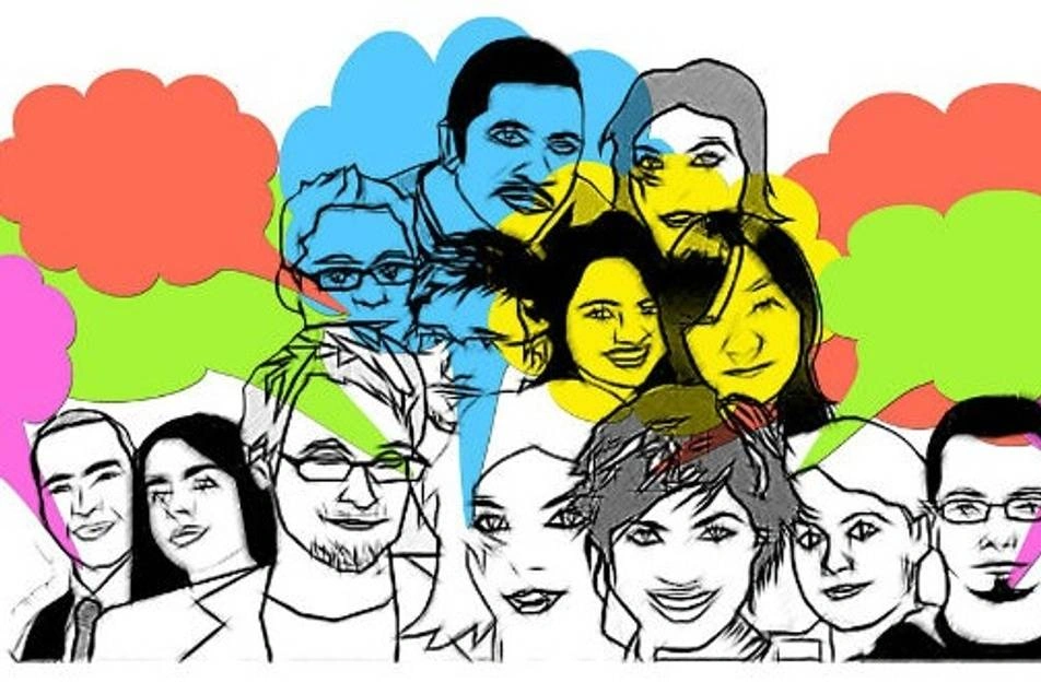 Ilustración de un grupo de personas