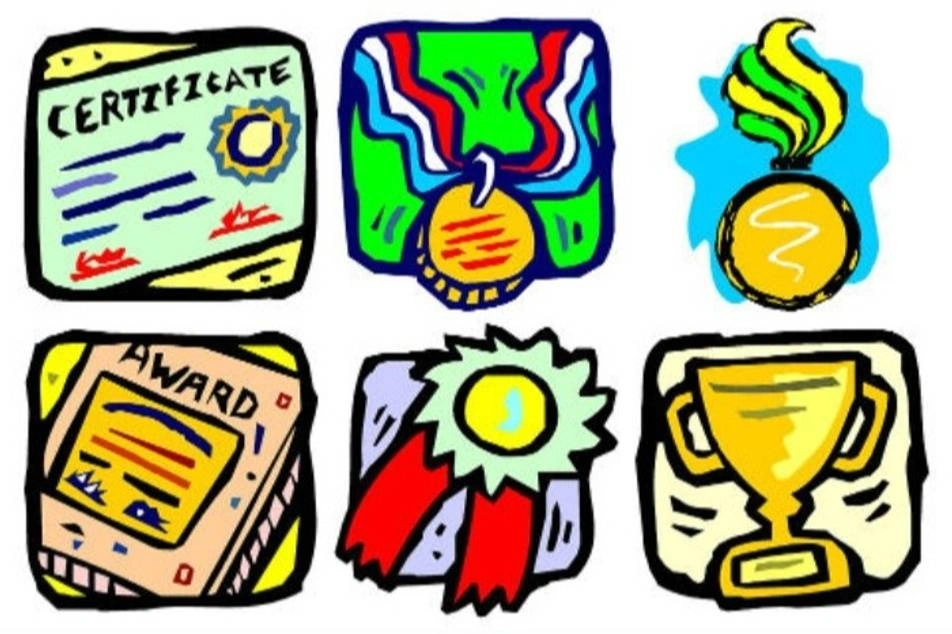 Iconos representando diferentes tipos de premiación