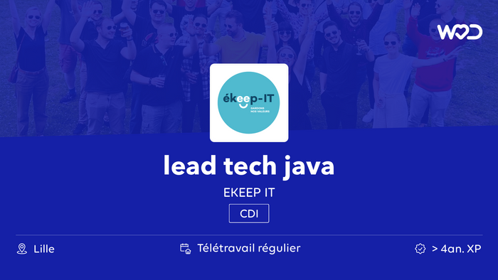 lead tech java - EKEEP IT - IT job